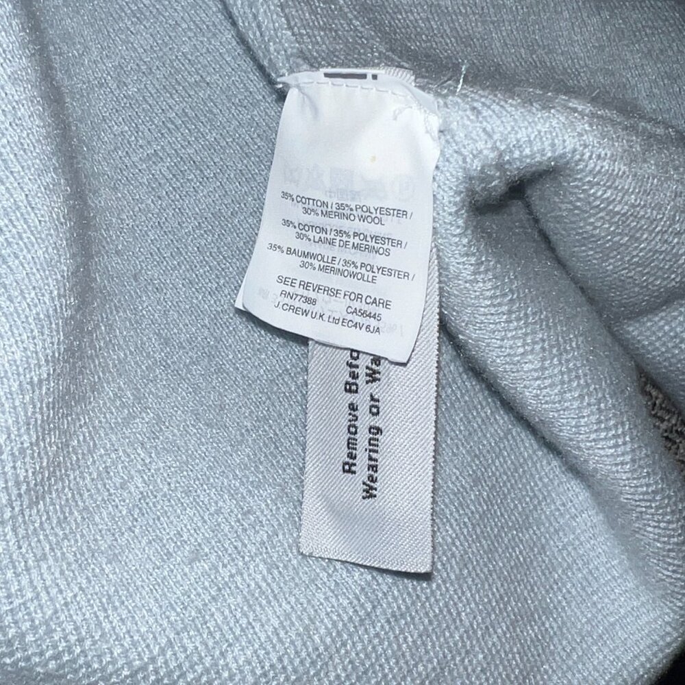 J.Crew Sophie Sweater Blazer XS Blue Open Front Relaxed Fit Merino Wool Blend - Picture 4 of 7